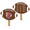 Football Digital Sandwiched Fan w/ Wood Stick